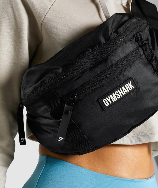 Bolsos Cruzados Gymshark GS Cross Body Negras | 9XsnHEmasvV