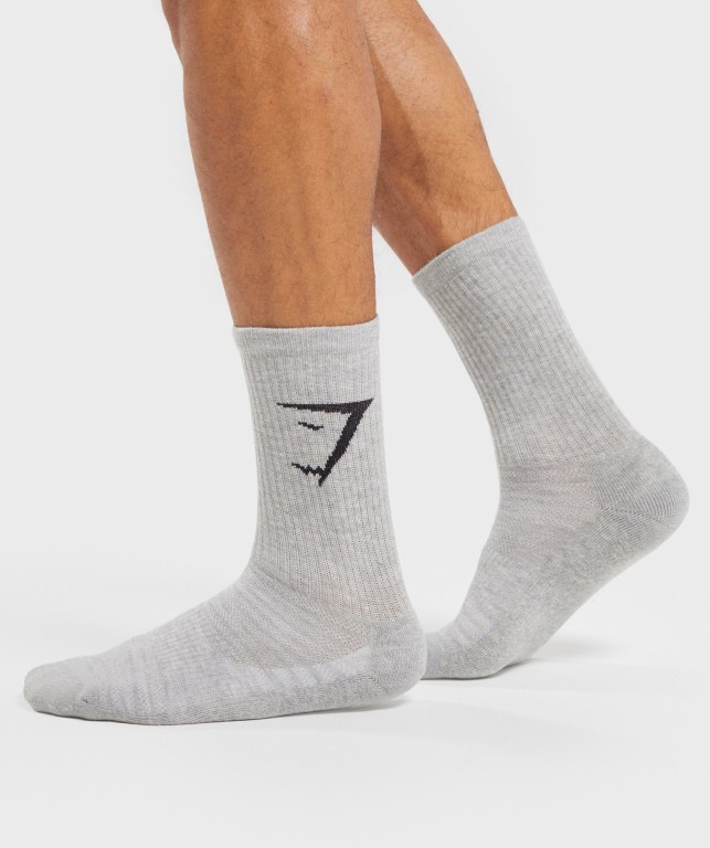 Calcetines Gymshark 3pk Blancas Gris Claro Negras | ZbG1k2vQSzc