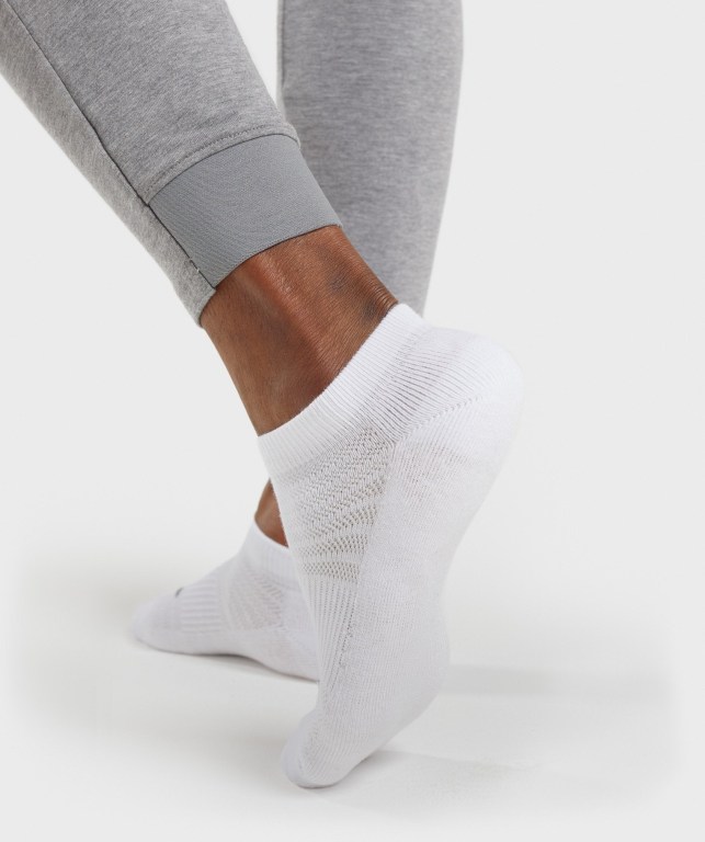 Calcetines Gymshark Ankle 3pk Blancas | GJWCyagn5Xa