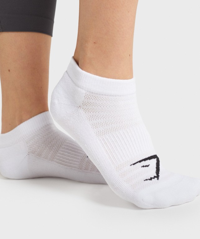 Calcetines Gymshark Ankle 3pk Blancas | GJWCyagn5Xa