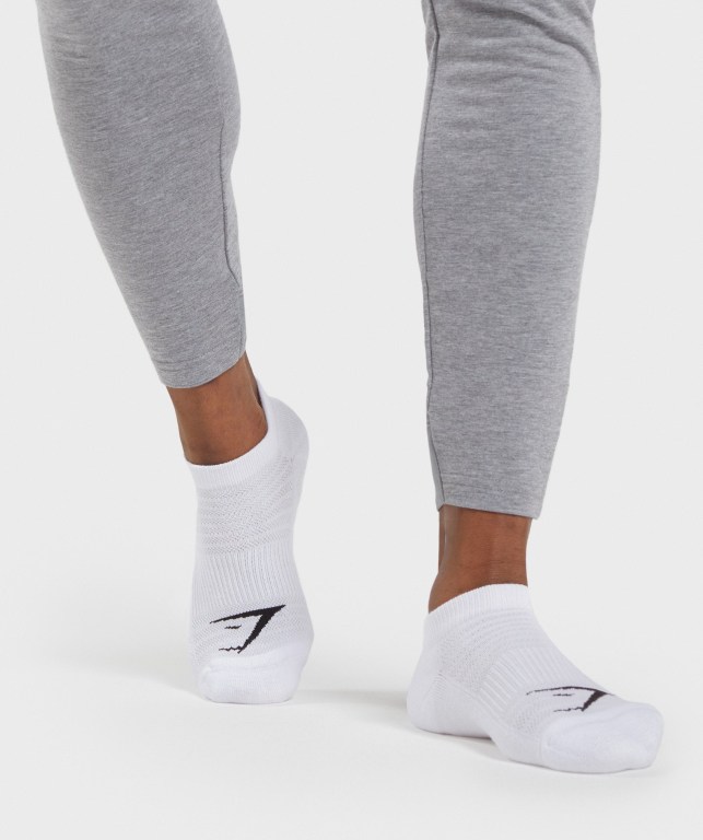 Calcetines Gymshark Ankle 3pk Blancas | GJWCyagn5Xa