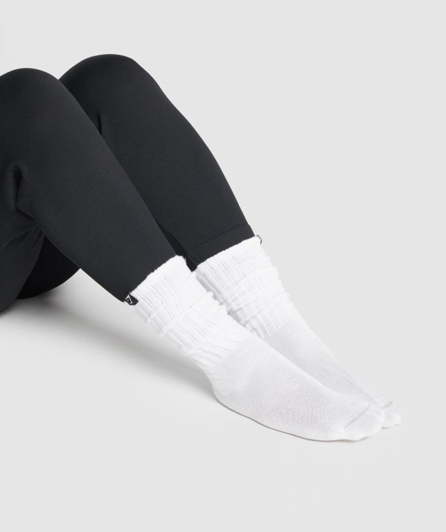 Calcetines Gymshark Comfy Rest Day Blancas | Ja8tgqHyX1Y