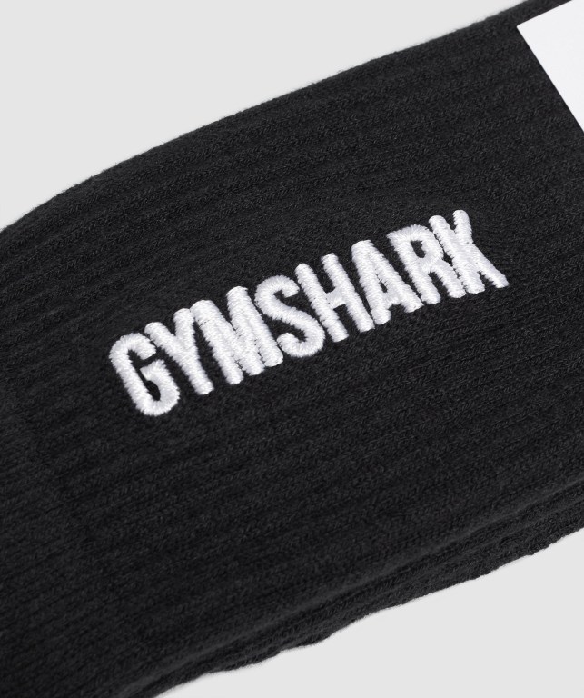 Calcetines Gymshark Embroidered Logo Negras | BvtvQZ3PEjx