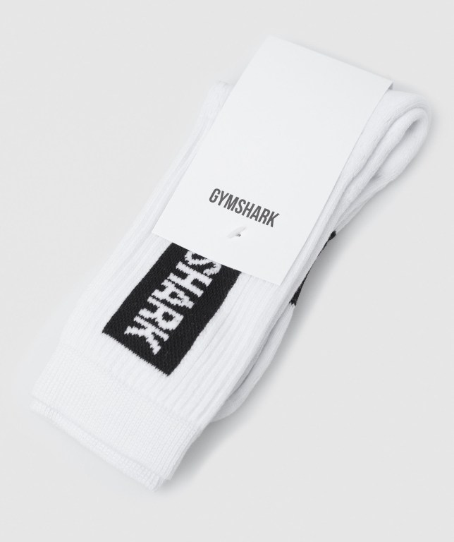 Calcetines Gymshark Premium (1pk) Blancas | fJnAQxDS5Oj