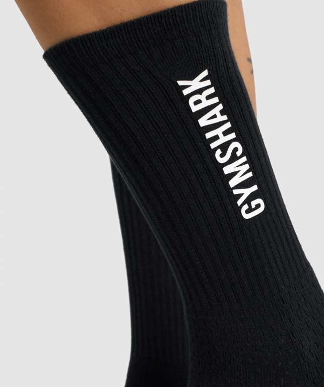 Calcetines Gymshark Premium Logo Negras | wtjmgTIcuSG