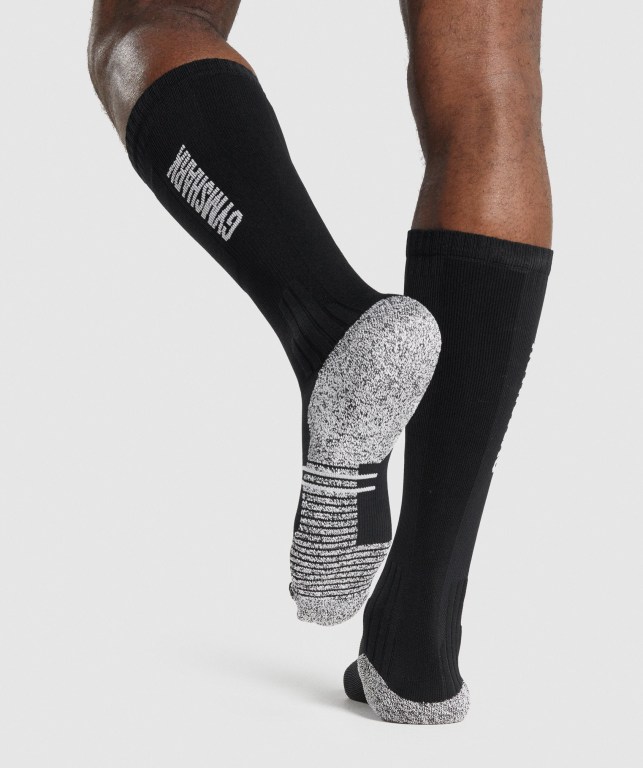 Calcetines Gymshark Weightlifting Negras | mHebGZHD6op