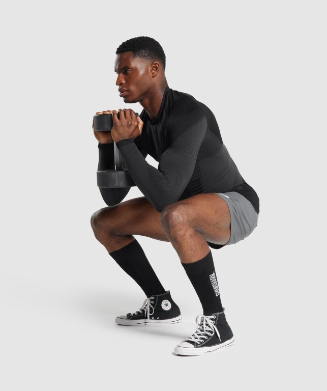 Calcetines Gymshark Weightlifting Negras | mHebGZHD6op