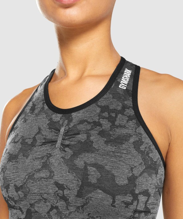 Camiseta Sin Mangas Running Gymshark Adapt Camo Seamless Negras | mMasO2495S9