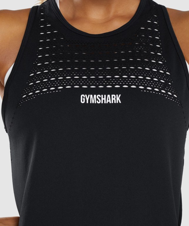 Camiseta Sin Mangas Running Gymshark Energy Seamless Loose Negras | ItLVQV4qHqI