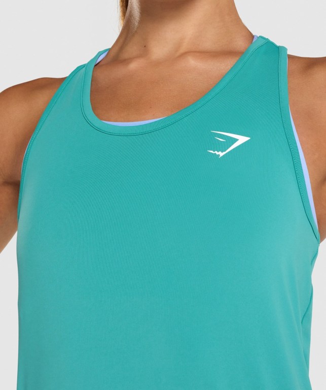 Camiseta Sin Mangas Running Gymshark Entrenamiento Turquesa | nVmjTRlHzke