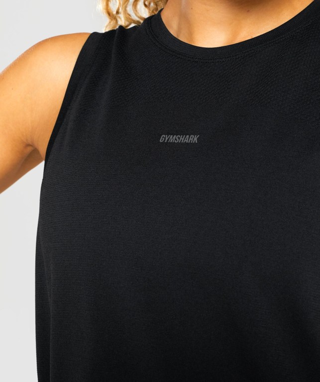 Camiseta Sin Mangas Running Gymshark Flex Negras Gris | 2QwmTViUdvo