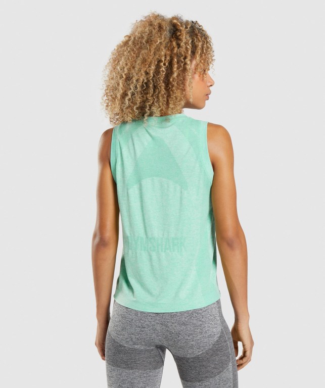 Camiseta Sin Mangas Running Gymshark Flex Loose Top Verde | 6X5vLdwDonj