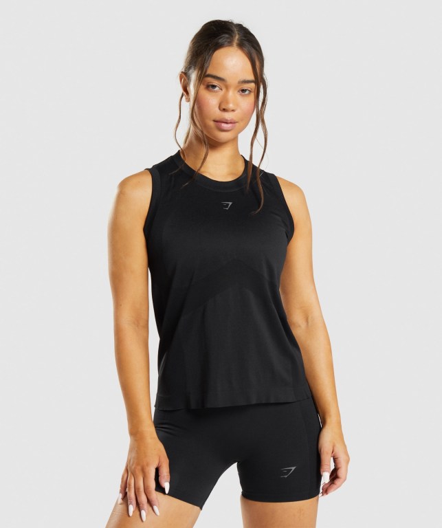 Camiseta Sin Mangas Running Gymshark Flex Loose Top Negras | MNUvvRNTn7e