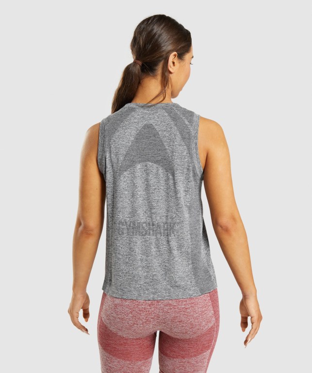 Camiseta Sin Mangas Running Gymshark Flex Loose Top Gris | ULwdtg2cPMC