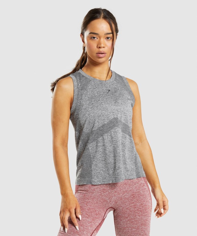 Camiseta Sin Mangas Running Gymshark Flex Loose Top Gris | ULwdtg2cPMC