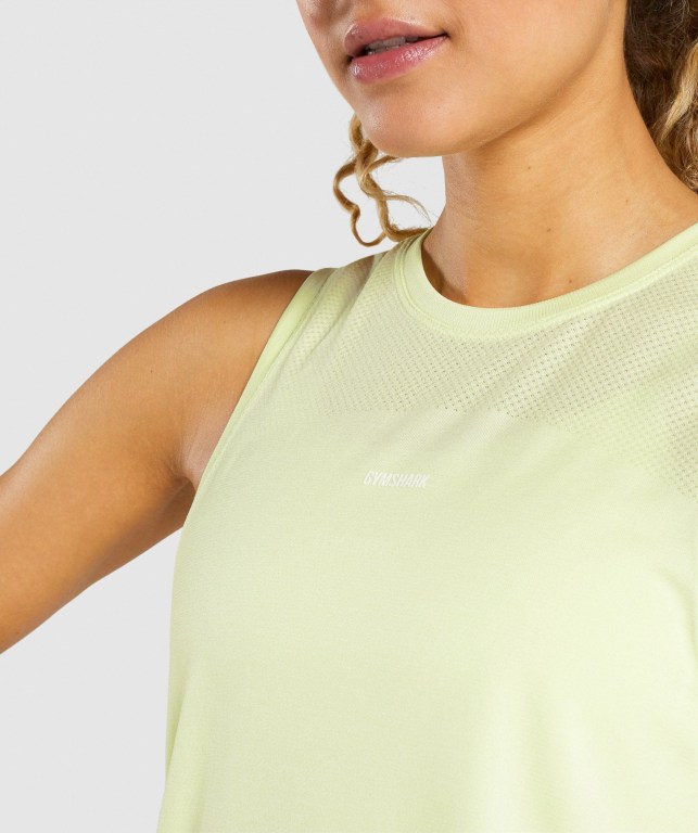 Camiseta Sin Mangas Running Gymshark Flex Verde Claro | fxp82oSGUO7