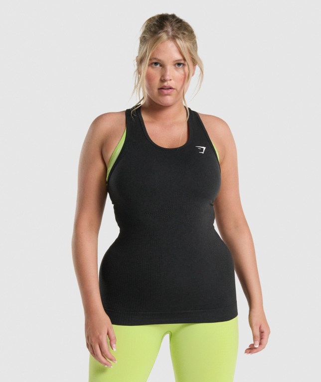 Camiseta Sin Mangas Running Gymshark Vital Seamless 2.0 Negras | 2yRGSYjxiQu