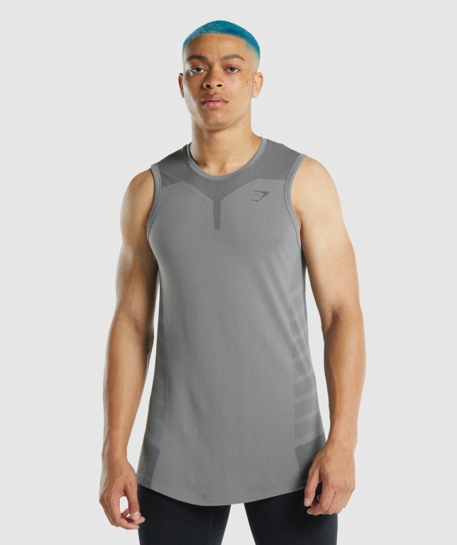 Camiseta Tirantes Gymshark 315 Gris | bptCLc584od