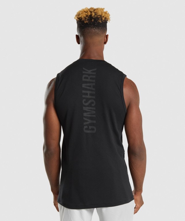 Camiseta Tirantes Gymshark Apex Negras | 43MlXeq1gPO