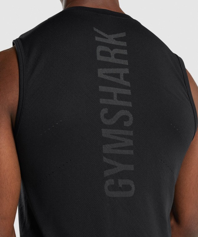 Camiseta Tirantes Gymshark Apex Negras | 43MlXeq1gPO