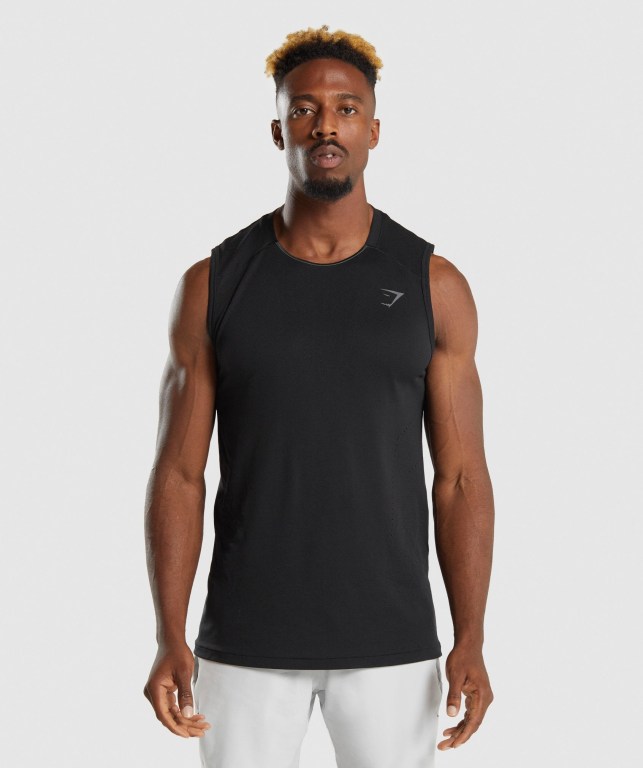 Camiseta Tirantes Gymshark Apex Negras | 43MlXeq1gPO