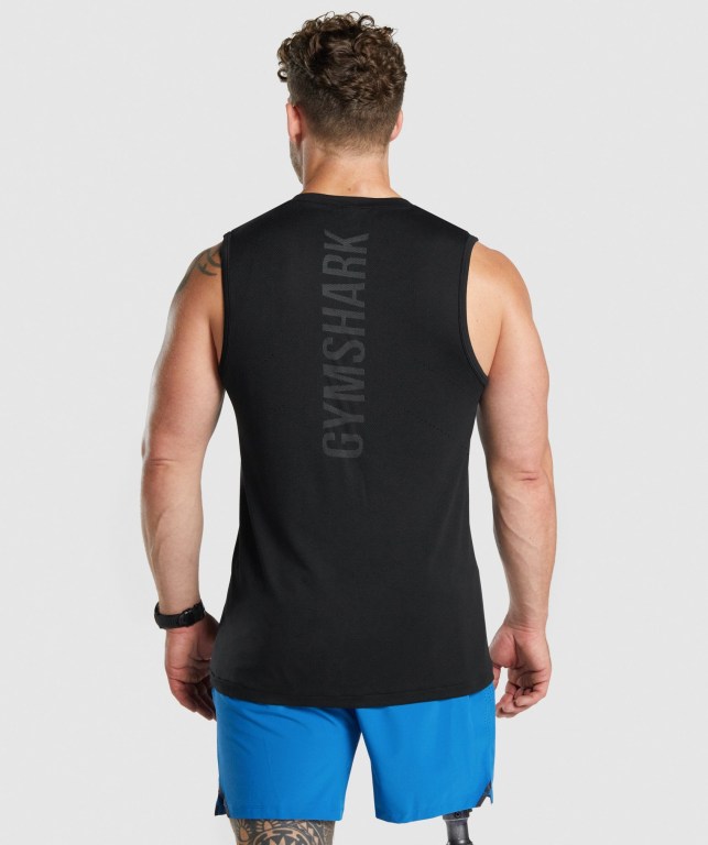 Camiseta Tirantes Gymshark Apex Seamless Negras | aL1aXDwhjUs