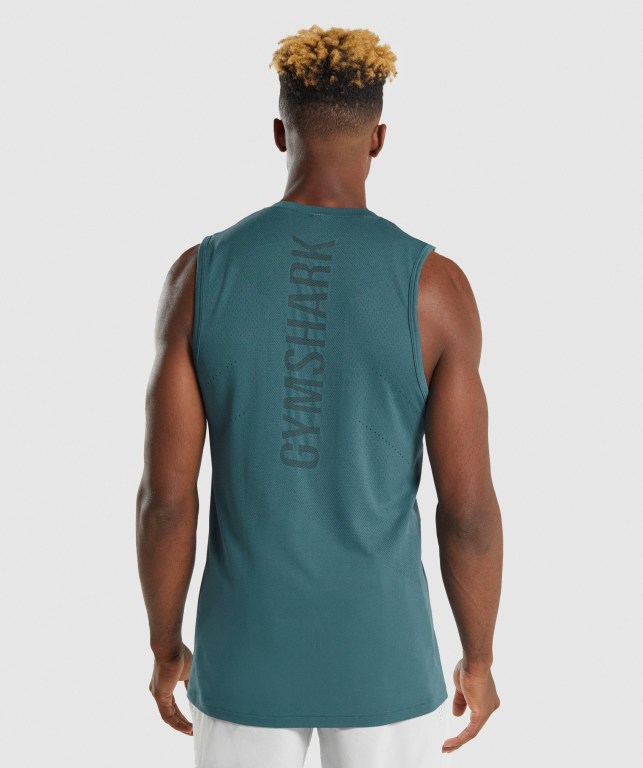 Camiseta Tirantes Gymshark Apex Turquesa | ZPOSzXY33HB