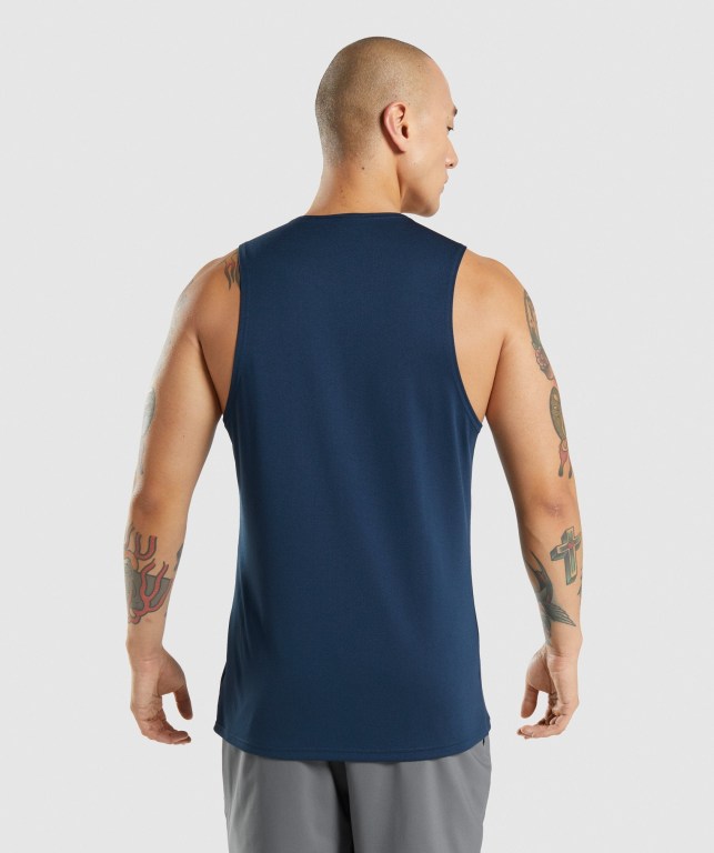 Camiseta Tirantes Gymshark Arrival Azul Marino | wuS9fqrEHx2