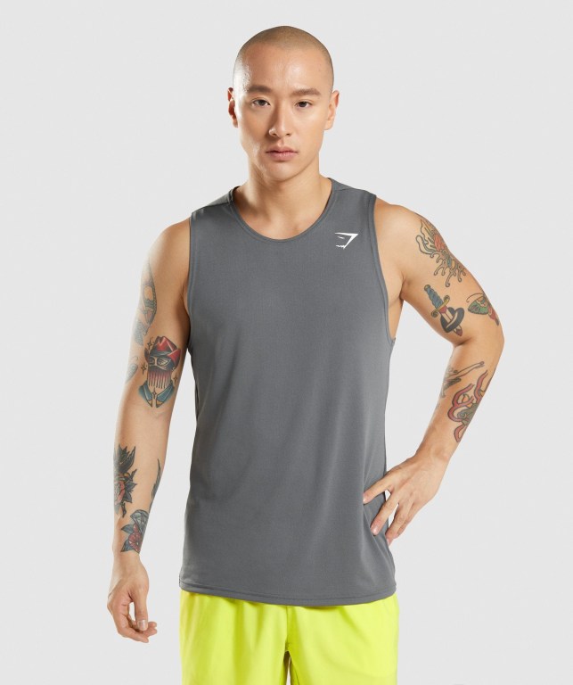 Camiseta Tirantes Gymshark Arrival Gris | DHarzu5wtV8