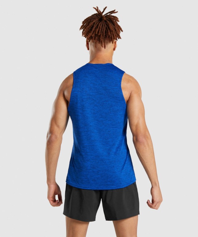 Camiseta Tirantes Gymshark Arrival Marl Azules | XBzvaAAT7wP