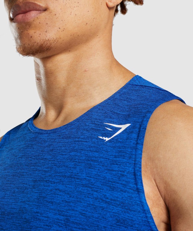 Camiseta Tirantes Gymshark Arrival Marl Azules | XBzvaAAT7wP