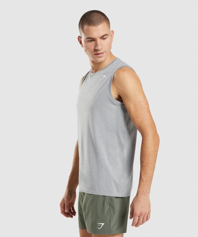 Camiseta Tirantes Gymshark Arrival Seamless Gris | IswU7es41Qy