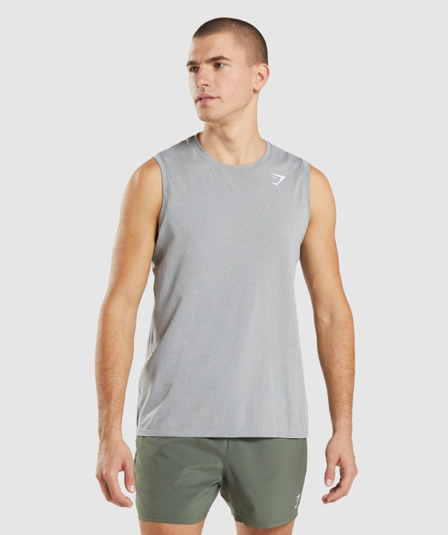 Camiseta Tirantes Gymshark Arrival Seamless Gris | IswU7es41Qy