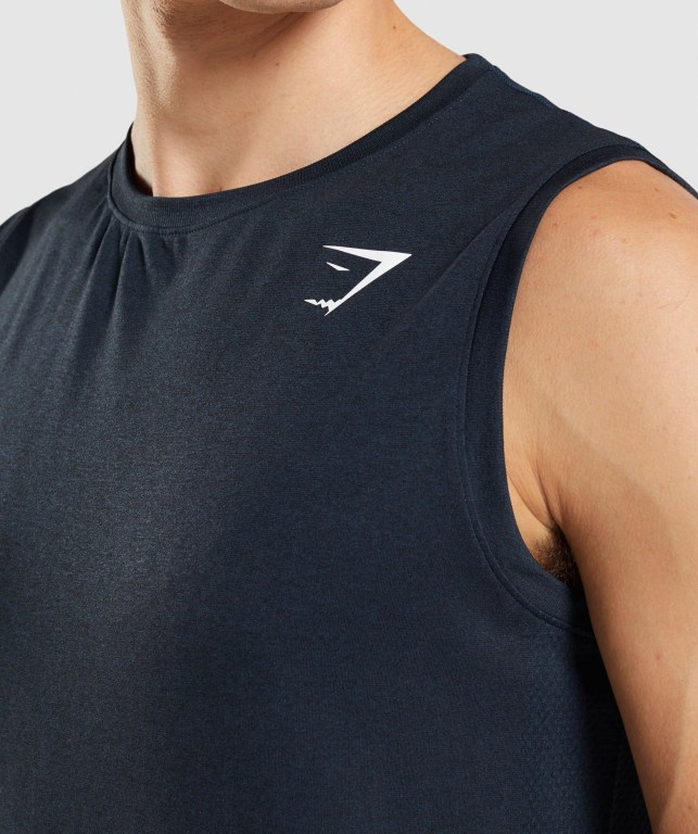 Camiseta Tirantes Gymshark Arrival Seamless Azul Marino | czMc2vVWD1S