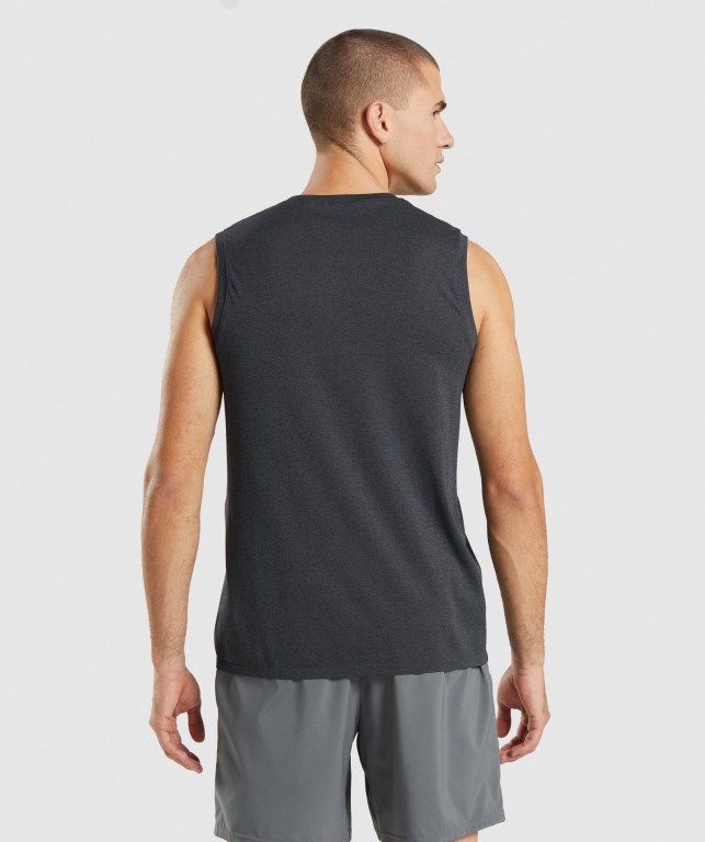 Camiseta Tirantes Gymshark Arrival Seamless Negras | wk4h7dcvta7