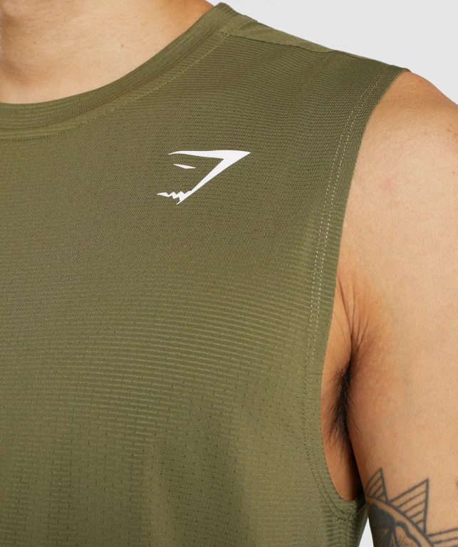 Camiseta Tirantes Gymshark Arrival Sin Manga Verde Oscuro | VcrbKppLVXl