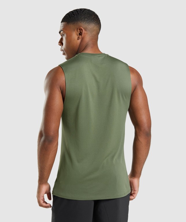 Camiseta Tirantes Gymshark Arrival Sin Manga Verde Oliva | pOJr7hMYFAK