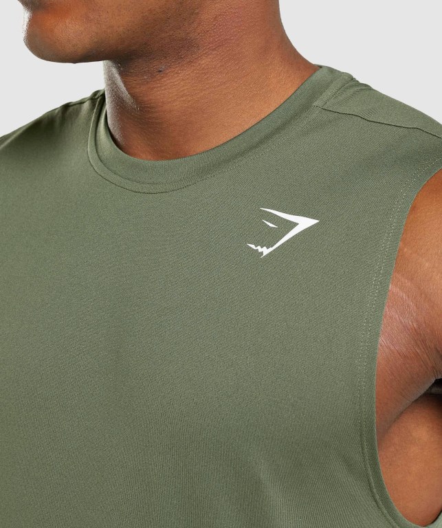 Camiseta Tirantes Gymshark Arrival Sin Manga Verde Oliva | pOJr7hMYFAK