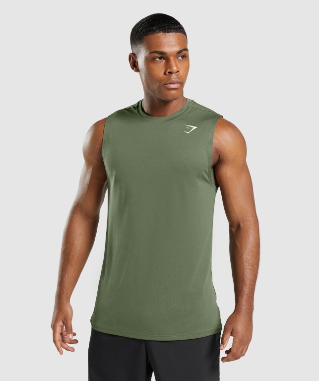 Camiseta Tirantes Gymshark Arrival Sin Manga Verde Oliva | pOJr7hMYFAK