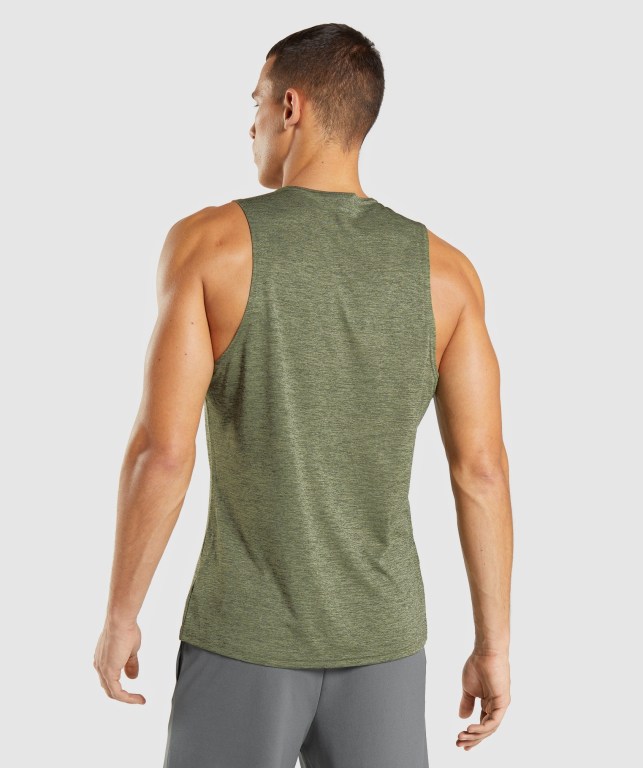 Camiseta Tirantes Gymshark Arrival Slim Marl Verde Oliva Verde Oliva | VUwoDlcDNI9