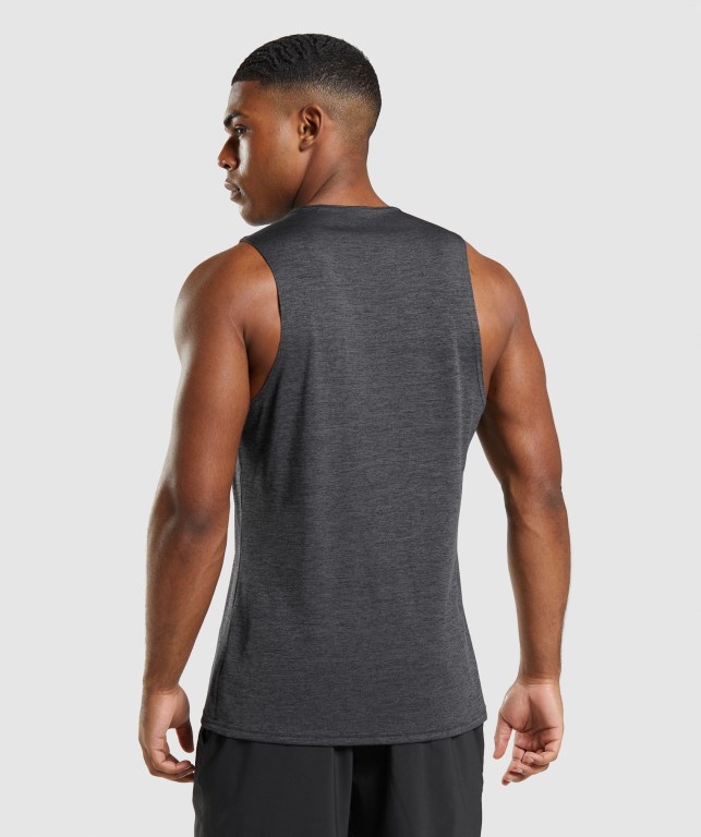 Camiseta Tirantes Gymshark Arrival Slim Marl Negras Negras Gris | u7j2fF3Wo5x