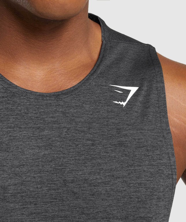 Camiseta Tirantes Gymshark Arrival Slim Marl Negras Negras Gris | u7j2fF3Wo5x