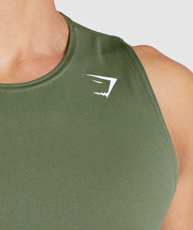 Camiseta Tirantes Gymshark Arrival Verde Oliva | wqFlJYaroUo