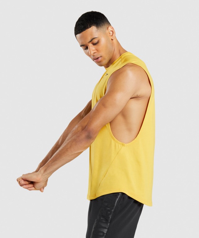 Camiseta Tirantes Gymshark Bold Drop Arm Amarillo | Jl75XFVankE