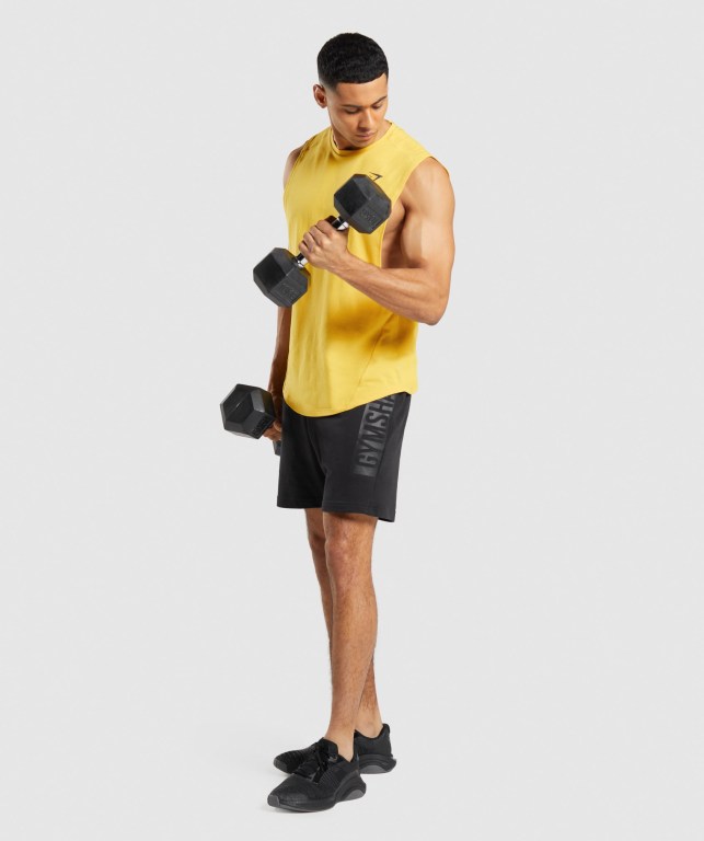 Camiseta Tirantes Gymshark Bold Drop Arm Amarillo | Jl75XFVankE