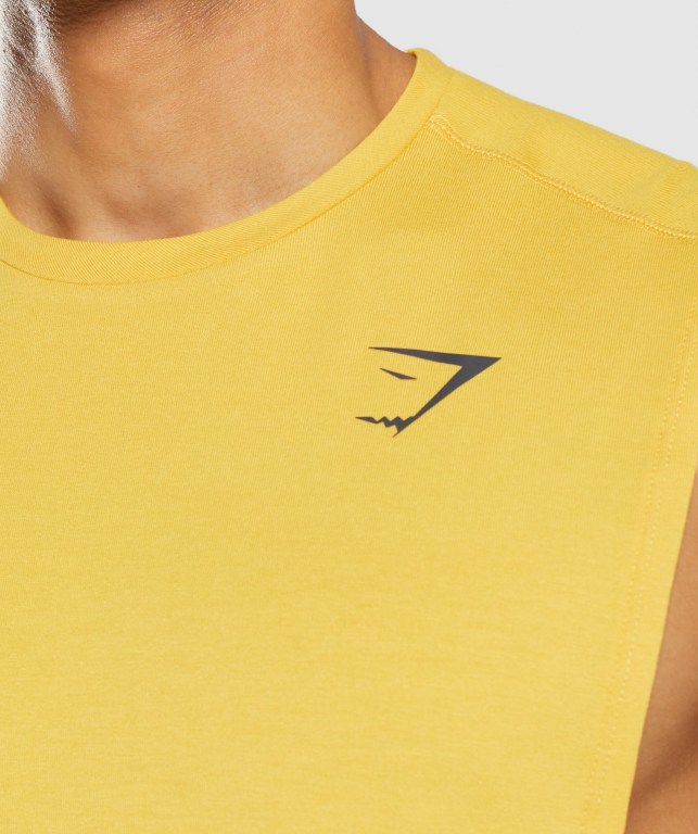 Camiseta Tirantes Gymshark Bold Drop Arm Amarillo | Jl75XFVankE