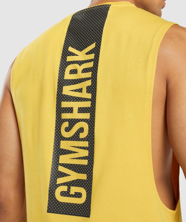 Camiseta Tirantes Gymshark Bold Drop Arm Amarillo | Jl75XFVankE