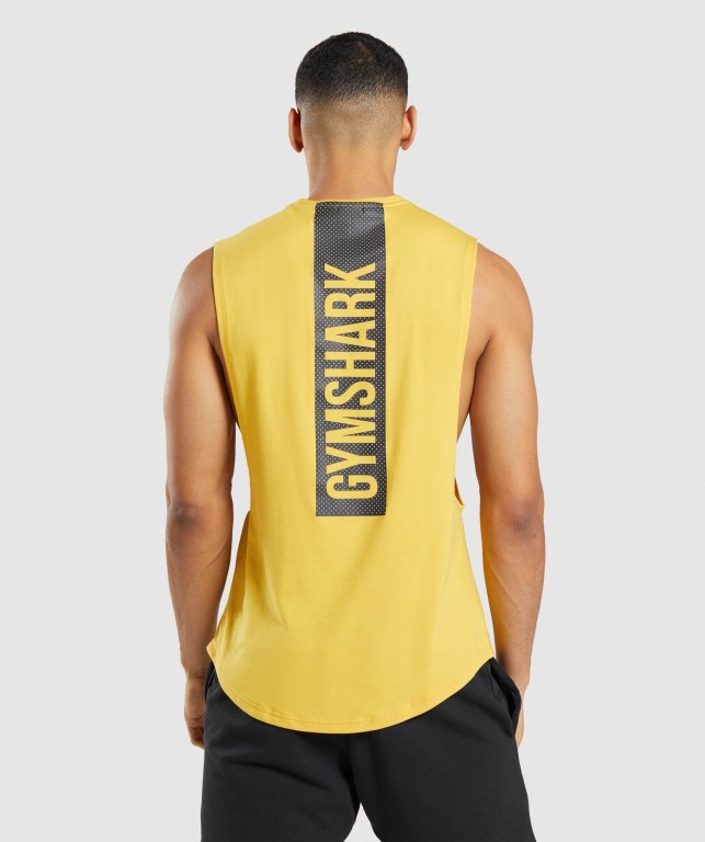 Camiseta Tirantes Gymshark Bold Drop Arm Amarillo | Jl75XFVankE