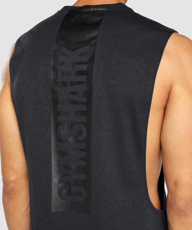 Camiseta Tirantes Gymshark Bold Drop Arm Negras | N121ijzT8lg