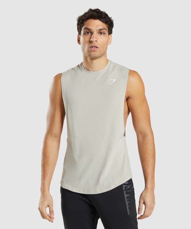 Camiseta Tirantes Gymshark Bold Drop Arm Gris | e9bo8wmSHuV